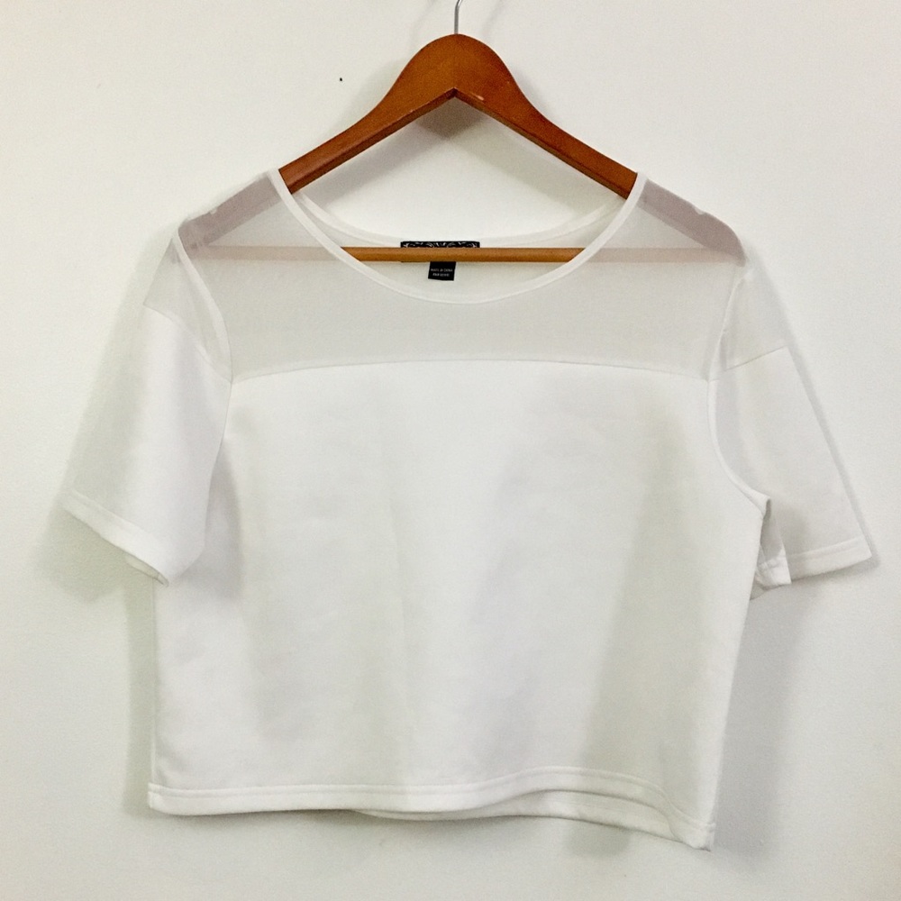 White Mesh Top